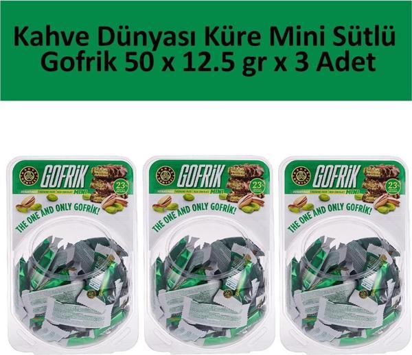 Kahve Dünyası Küre Mini Sütlü Gofrik 50 x 12.5 gr x 3 Adet - Image 1