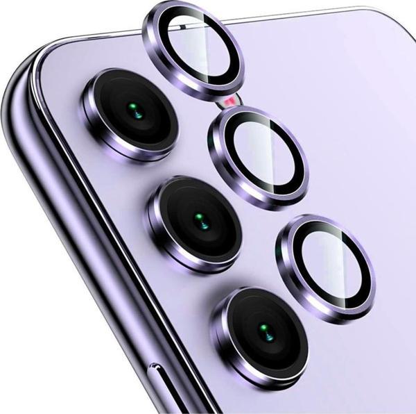 Sunix Samsung S24 İle Uyumlu Darbeye Dayanıklı Safir Kamera Lens Koruyucu Mor - Image 1