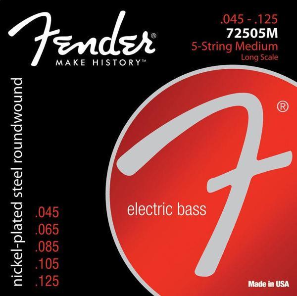 Fender 7250 Nickel Plated Steel Long Scale 7250-5M .045-.125 Bas Gitar Teli - Image 1