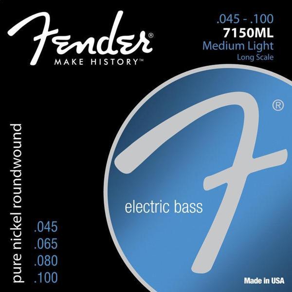 Fender Original 7150 Pure Nickel Roundwound Long Scale 7150ML .045-.100 Bas Gitar Teli - Image 1