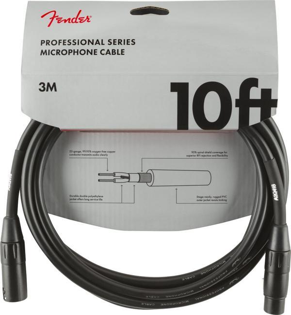 Fender Professional 3m Siyah Mikrofon Kablosu - Image 1