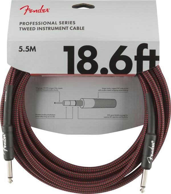 Fender Professional 5m Kırmızı Tweed Enstrüman Kablosu - Image 1