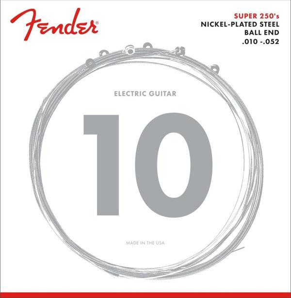 Fender Super 250 Nickel Plated Steel Ball End 250RH .010-.052 Elektro Gitar Teli - Image 1