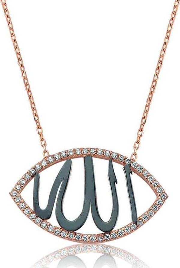 Himarry Gümüş Allah Yazılı Bayan Kolye - Image 1