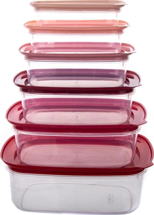 Klt Nest Saklama Set Kırmızı 12 Parça - Image 1