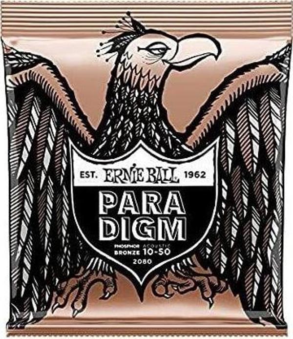 ERNIE BALL P02080 Paradigm Ekstra Light Fosfor Bronz 10-50 Akustik Gitar Tel Seti - Image 1