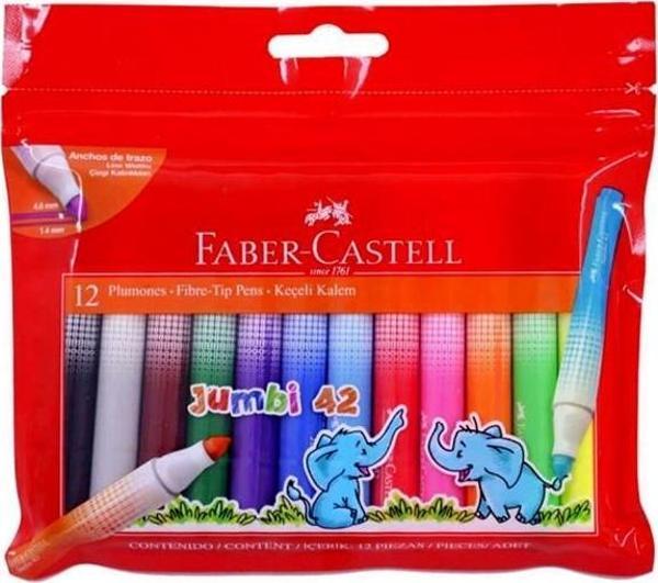 Faber-Castell Jumbo Keçeli Kalem 12 Renk  - Image 1
