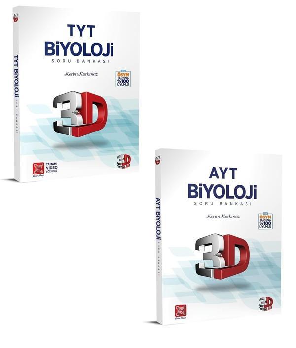 3D Yayınları 2024 Tyt Ayt Biyoloji Soru Bankası Seti - 3D Yayınları - Image 1
