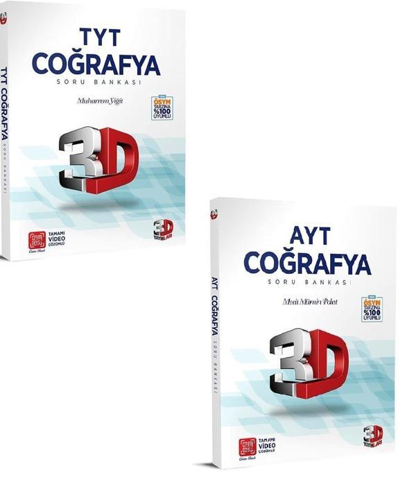 3D Yayınları 2024 Tyt Ayt Coğrafya Soru Bankası Seti - 3D Yayınları - Image 1