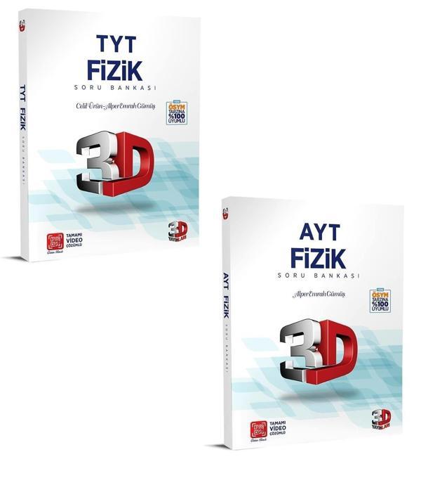 3D Yayınları 2024 Tyt Ayt Fizik Soru Bankası Seti - 3D Yayınları - Image 1