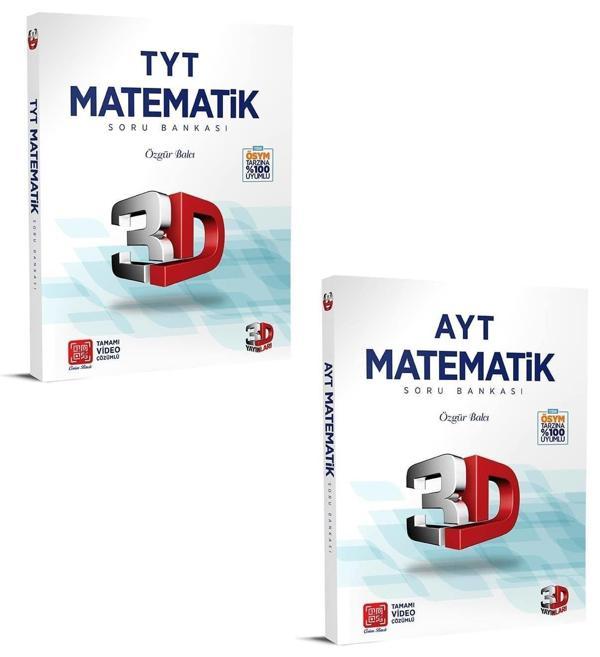 3D Yayınları 2024 Tyt Ayt Matematik Soru Bankası Seti - 3D Yayınları - Image 1