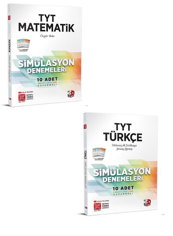 3D Yayınları 2024 Tyt Matematik Türkçe Deneme Seti - 3D Yayınları - Image 1