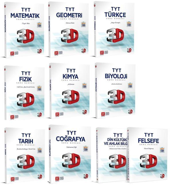 3D Yayınları 2024 Tyt Soru Bankası Seti Tam Set - 3D Yayınları - Image 1