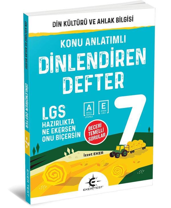 Eker Test 7. Sınıf Dinlendiren Defter Yeni 2022 - Eker Test Yayınları - Image 1
