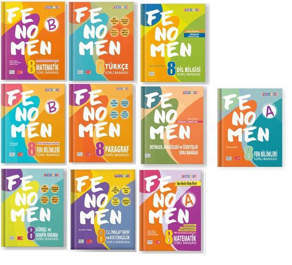 Fenomen Okul 2024 8. Sınıf Lgs Soru Seti Tam Set 10 Kitap - Image 1