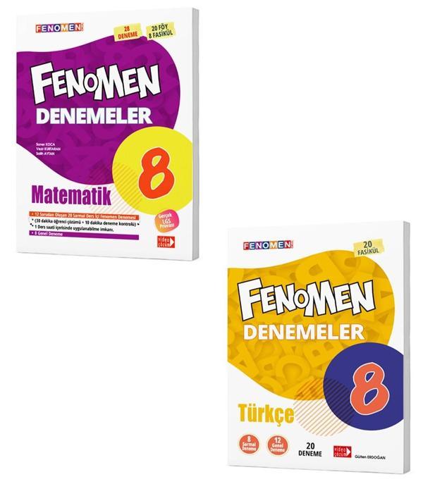 Fenomen Okul 2024 8. Sınıf Matematik Türkçe Deneme Seti - Image 1