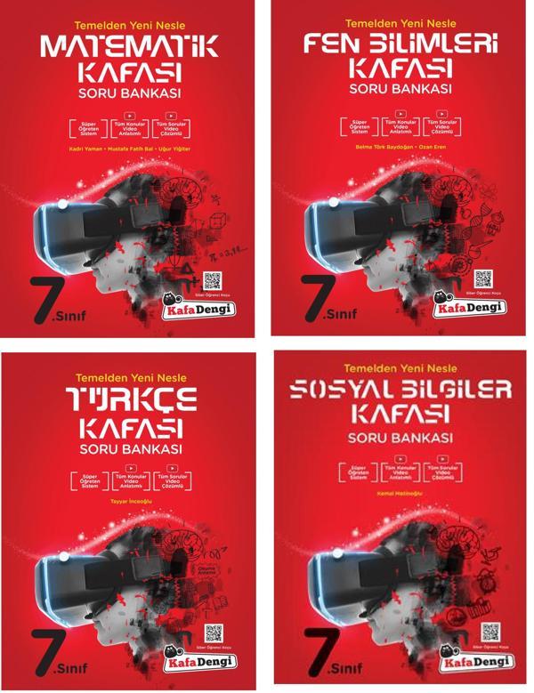 Kafadengi 2024 7. Sınıf Kafası Soru Bankası Seti Tam Set 4 Kitap - Kafa Dengi - Image 1