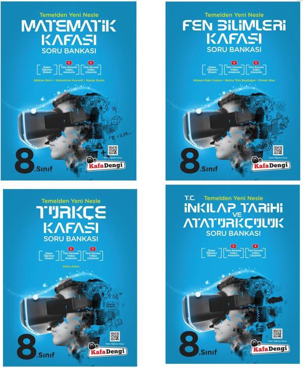 Kafadengi 2024 8. Sınıf Lgs Kafası Soru Bankası Seti 4 Kitap - Kafa Dengi - Image 1