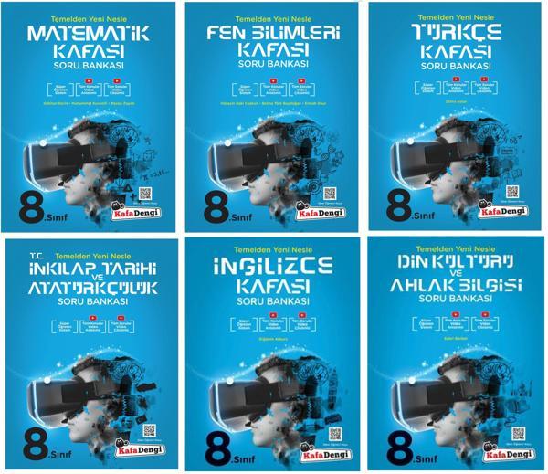 Kafadengi 2024 8. Sınıf Lgs Kafası Soru Bankası Seti 6 Kitap Tam Set - Kafa Dengi - Image 1