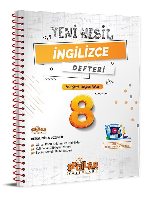 Spoiler 2024 8. Sınıf Lgs Yeni Nesil İngilizce Defteri - Spoiler Yayınları - Image 1