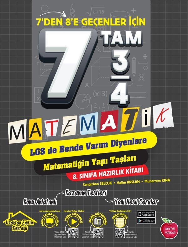 Newton 8. Sınıf 7 Den 8 E Geçenler İçin Matematik 2023 - Newton Yayınları - Image 1