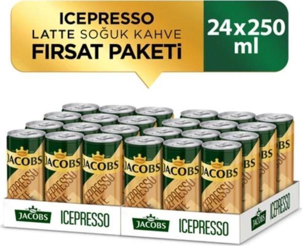 JACOBS ICEPRESSO LATTE SOĞUK KAHVE 250 ML x 24 - Image 1