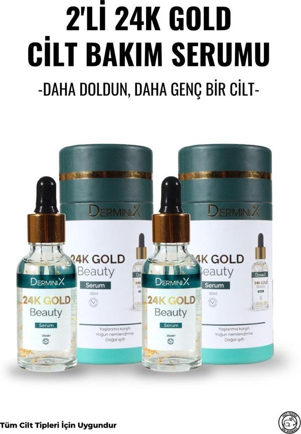 Derminix 24K Altın Yüz Bakım Serumu 2 Adet - Image 1