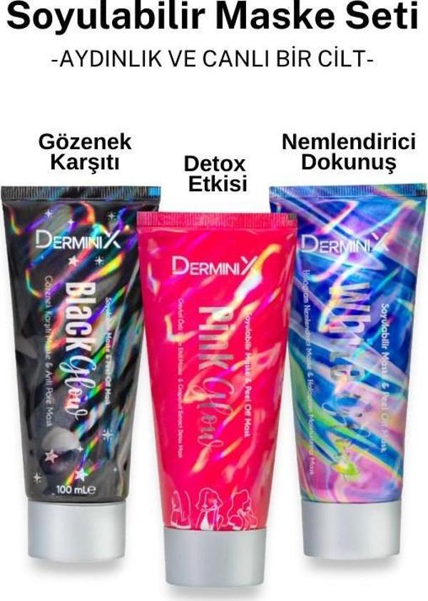 Derminix Glow Soyulabilir Maske Serisi 3' lü Set 3x100ml - Image 1