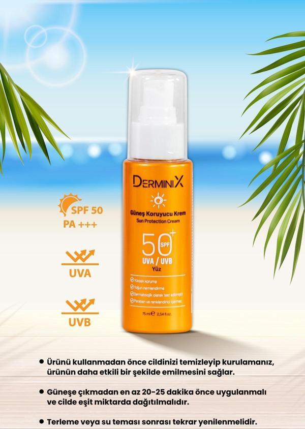 Derminix Leke Karşıtı Güneş Koruyucu Krem - 50 Spf Yüz Güneş Kremi - Image 1