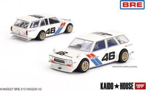 Mini GT Kaido House Kaido GT Datsun 510 Wagon BRE Version 2 White Limited Edition - 027 - Image 1