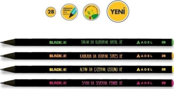 Adel Bl Motto Kurşun Kalem 2B 4'Lü - Image 1