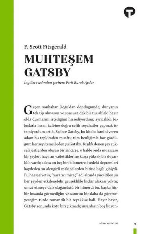 Muhteşem Gatsby - Turkuvaz Kitap - Image 1