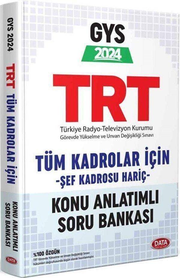 2024 GYS TRT Tüm Kadrolar İçin Konu Anlatımlı Soru Bankası Data Yayınları - Data Yayınları - Image 1