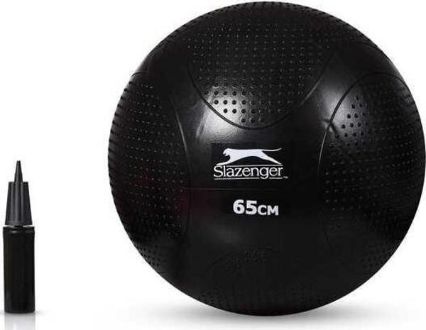 Slazenger 65cm Anti-Burst Gymball Siyah (Pompa Dahil) Pilates Topu - Image 1