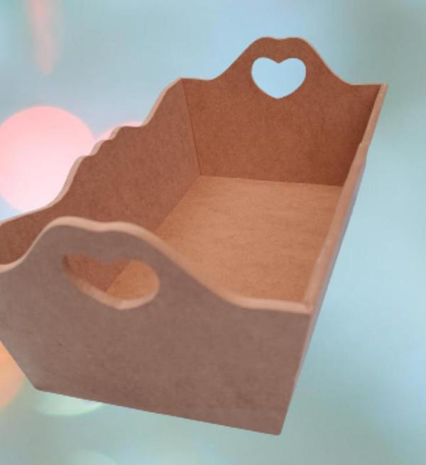 Hobi 90056 Dekoratif Model Ekmek Tepsisi Ahşap MDF Kalpli El Yapımı - Image 1