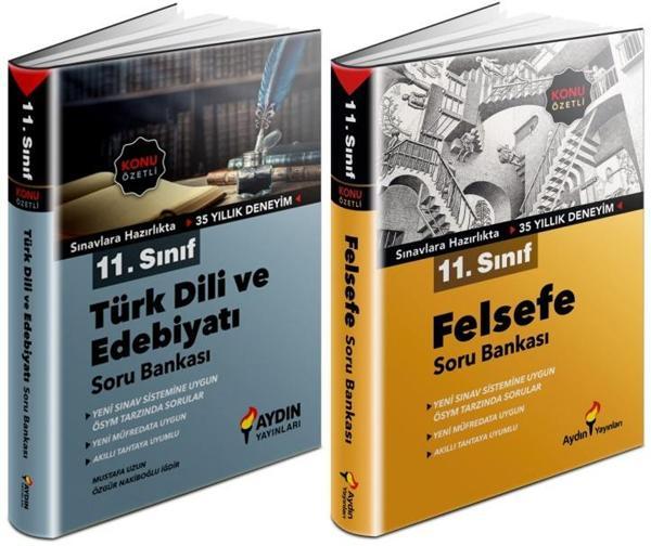 Aydın 2024 11. Sınıf Edebiyat + Felsefe Soru Bankası Seti 2 Kitap - Aydın Yayınları - Image 1