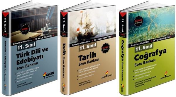 Aydın 2024 11. Sınıf Edebiyat + Tarih + Coğrafya Soru Seti 3 Kitap - Aydın Yayınları - Image 1