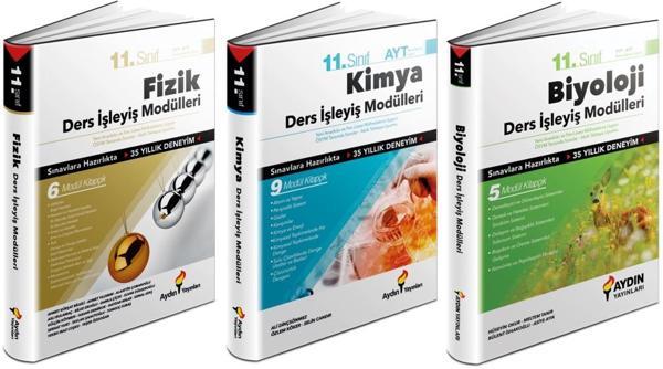 Aydın 2024 11. Sınıf Fizik + Kimya + Biyoloji Ders İşleyiş Seti 3 Kitap - Aydın Yayınları - Image 1
