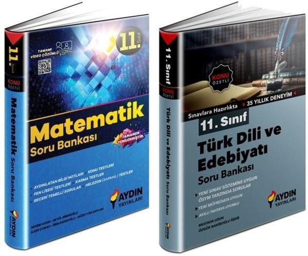 Aydın 2024 11. Sınıf Matematik + Edebiyat Soru Seti 2 Kitap - Aydın Yayınları - Image 1