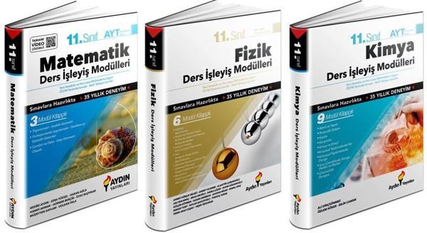 Aydın 2024 11. Sınıf Matematik + Fizik + Kimya Ders İşleyiş Seti 3 Kitap - Aydın Yayınları - Image 1