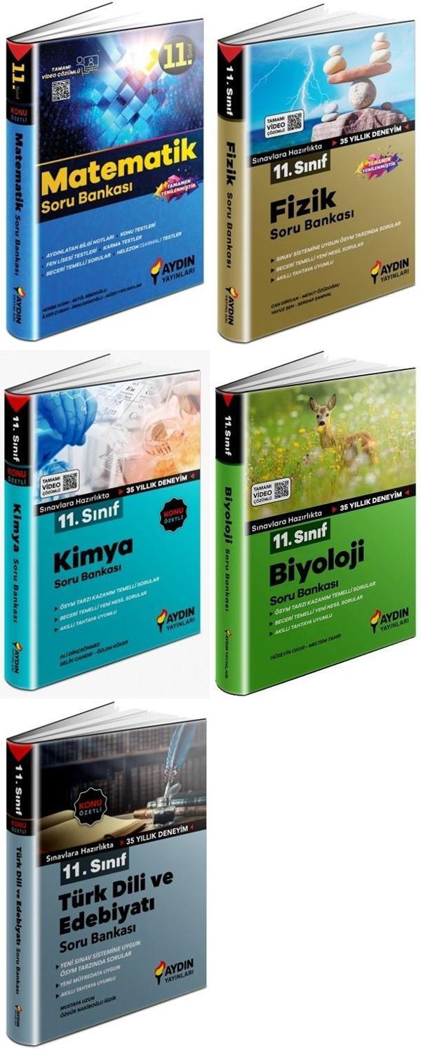 Aydın 2024 11. Sınıf Sayısal Soru Bankası Seti 5 Kitap - Aydın Yayınları - Image 1