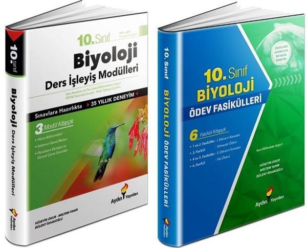 Aydın 2024 10. Sınıf Biyoloji Ders İşleyiş + Ödev Fasikülleri Seti 2 Kitap - Aydın Yayınları - Image 1