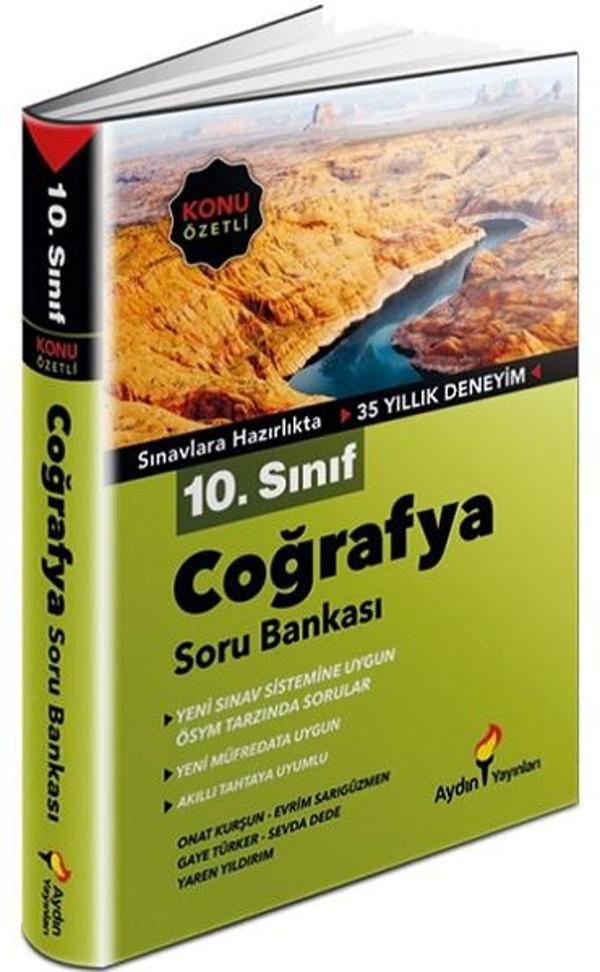 Aydın 2024 10. Sınıf Coğrafya Konu Özetli Soru Bankası - Aydın Yayınları - Image 1