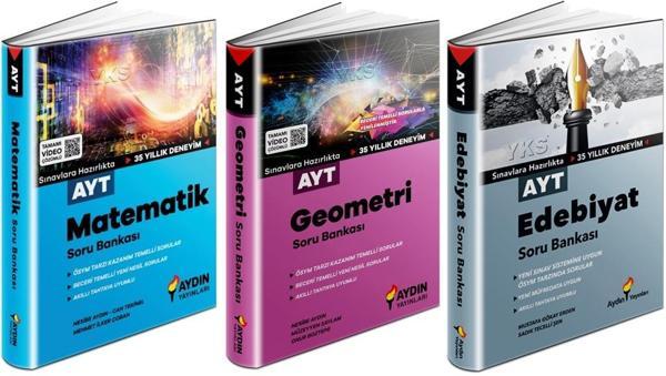 Aydın 2024 Ayt Matematik + Geometri + Edebiyat Soru Seti 3 Kitap - Aydın Yayınları - Image 1