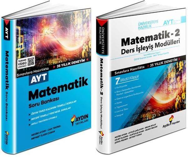 Aydın 2024 Ayt Matematik Soru + Ders İşleyiş Modülü Seti 2 Kitap - Aydın Yayınları - Image 1