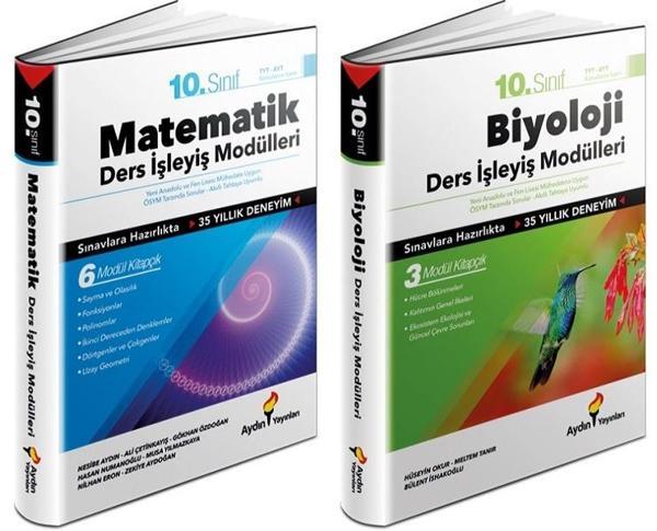 Aydın 2024 10. Sınıf Matematik + Biyoloji Ders İşleyiş Modülleri Seti 2 Kitap - Aydın Yayınları - Image 1