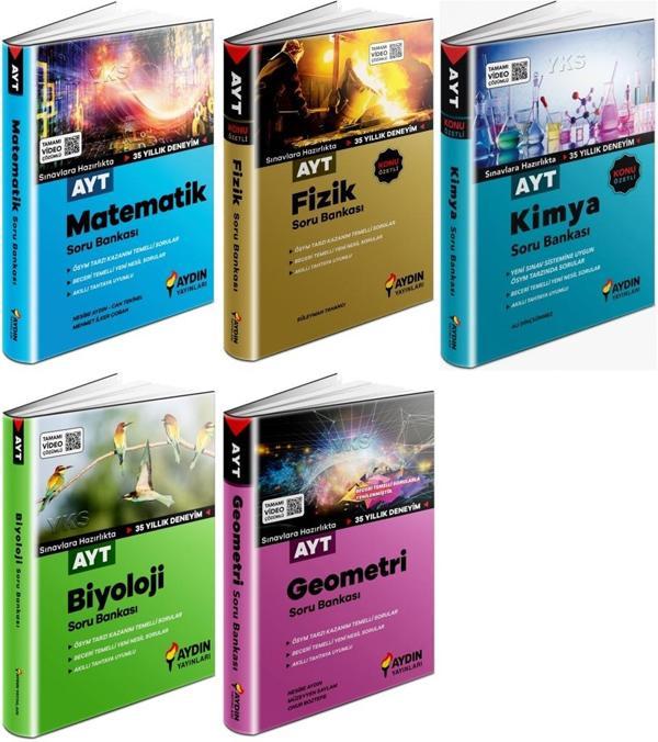 Aydın 2024 Ayt Sayısal Soru Bankası Seti 5 Kitap - Aydın Yayınları - Image 1
