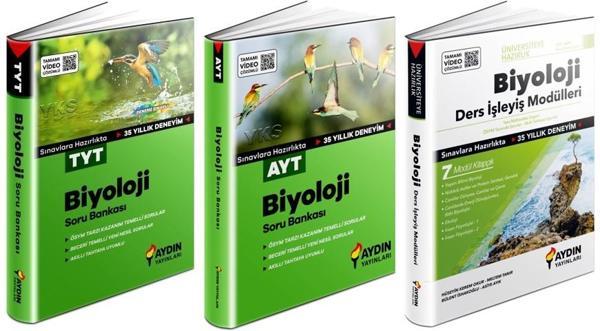 Aydın 2024 Tyt Ayt Biyoloji Soru + Ders İşleyiş Seti 3 Kitap - Aydın Yayınları - Image 1