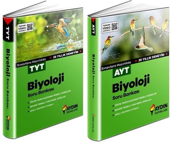 Aydın 2024 Tyt Ayt Biyoloji Soru Bankası Seti 2 Kitap - Aydın Yayınları - Image 1