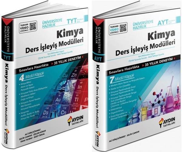 Aydın 2024 Tyt Ayt Kimya Konu Özetli Ders İşleyiş Modülleri Seti 2 Kitap - Aydın Yayınları - Image 1